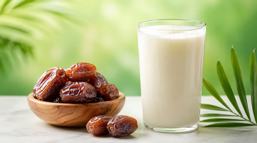 Dates and Milk Energy Drink