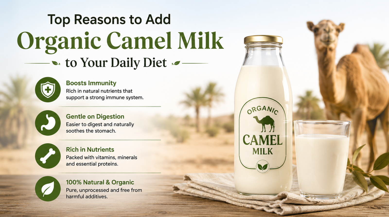 Top Reasons to Add Organic Camel Milk to Your Daily Diet