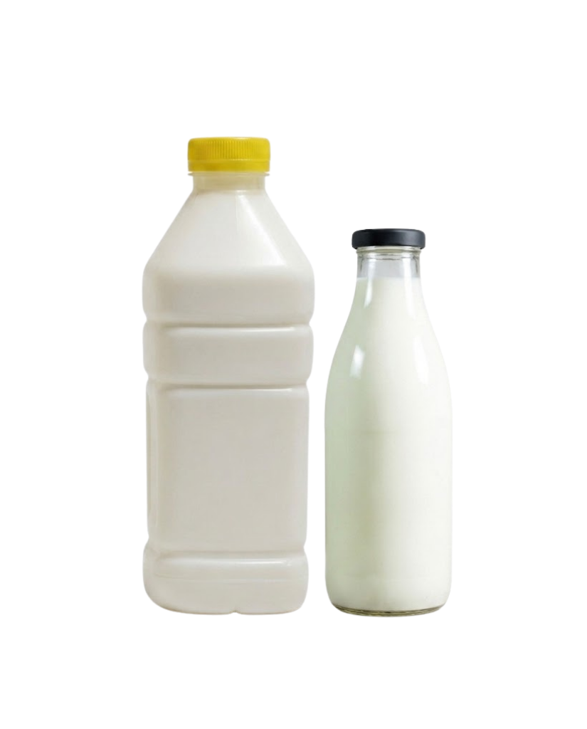 pure fresh milk bottle